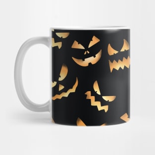 Spooy Halloween Haunted Faces Mug